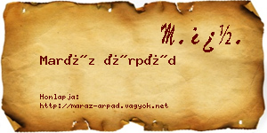Maráz Árpád névjegykártya